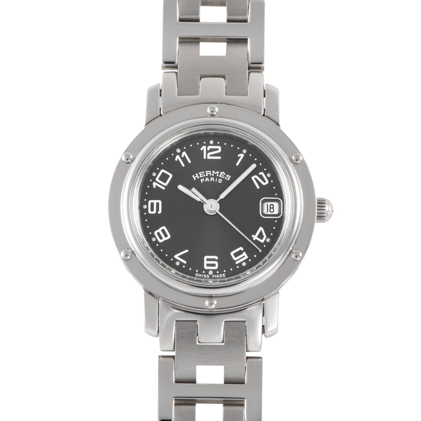 HERMES エルメス クリッパー CL4.210 ステンレススチール【中古】