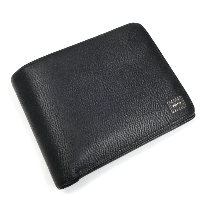 PORTER ポーター カレント ウォレット 二つ折り財布 ブラック 052-02203 メンズ【中古】