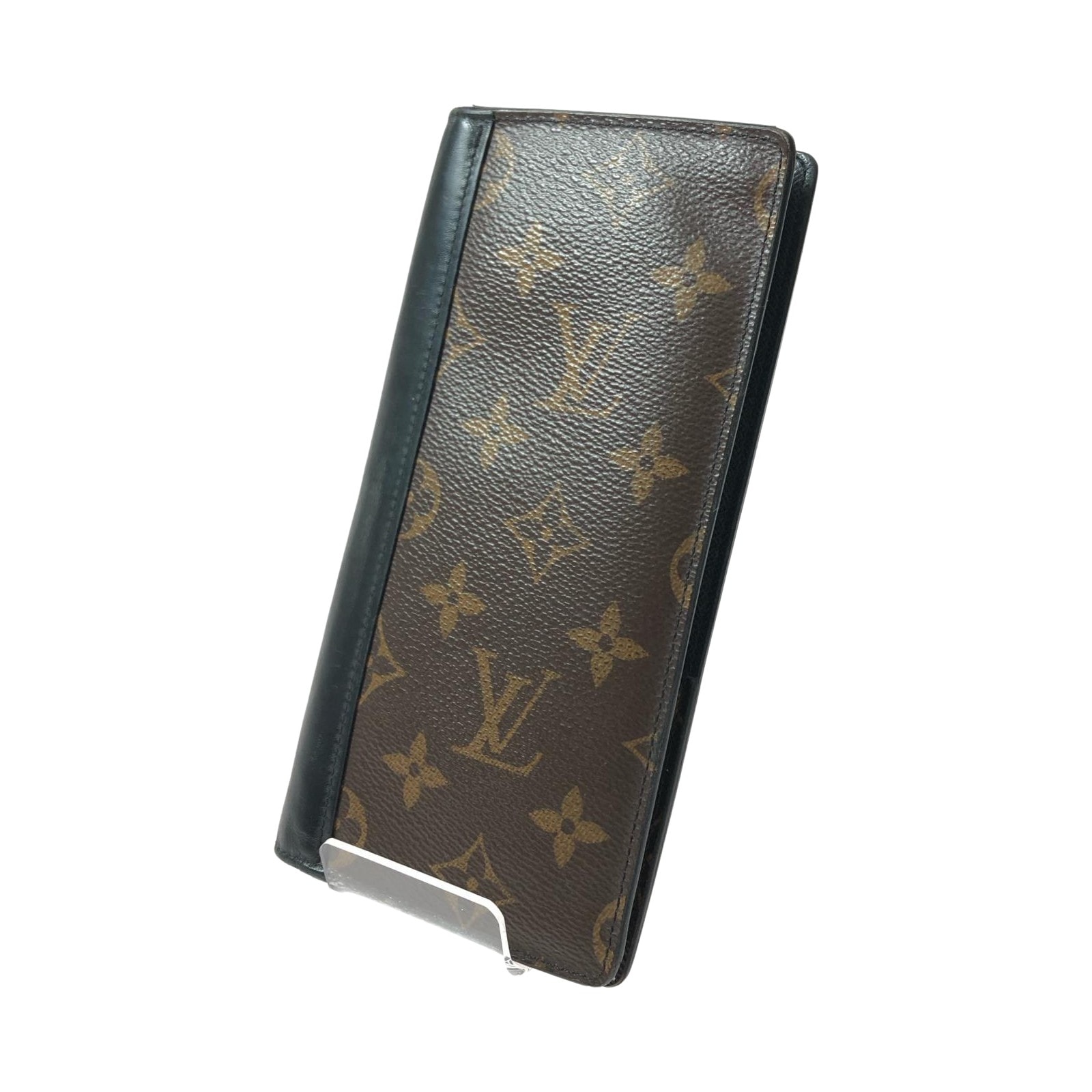 ▼▼LOUIS VUITTON ルイヴィトン メンズ 二つ折り長財布 モノグラム マカサー ポルトフォイユ・ブラザ M69410 ブラウン