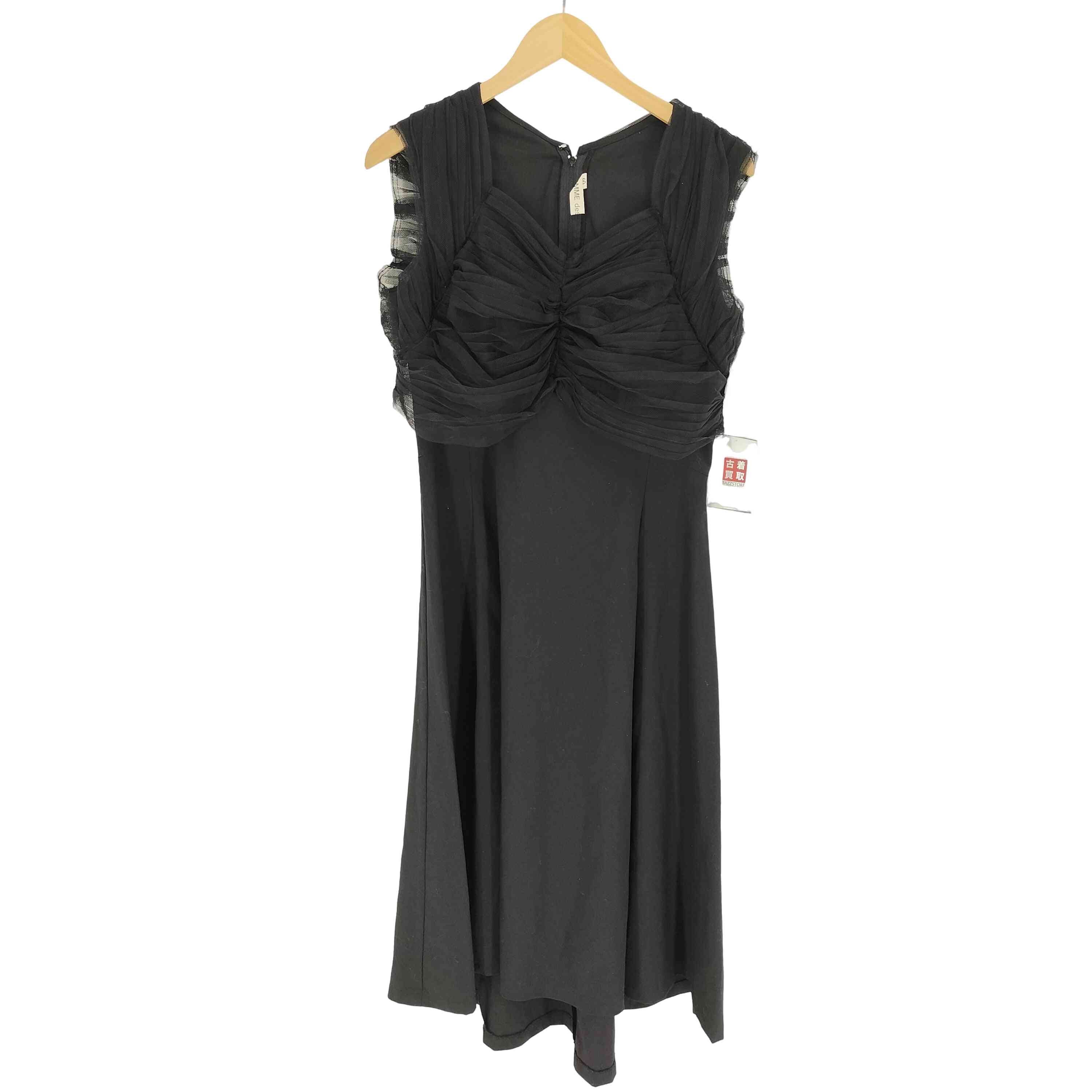 AD2004 チュール装飾 ノースリーブ ワンピース【1136230269630】