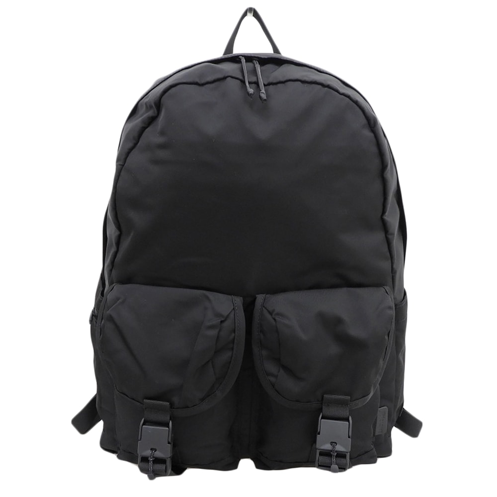 バッグジャック 【BAICYCLON】ナイロン フラップポケット バックパック リュック・デイパック メンズ ブラック