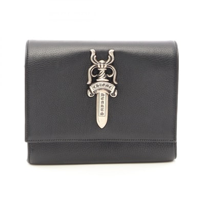 クロムハーツ CHROME HEARTS エクストララージダガー セカンドバッグ クラッチバッグ バッグ レザー メンズ ブラック系 【中古】