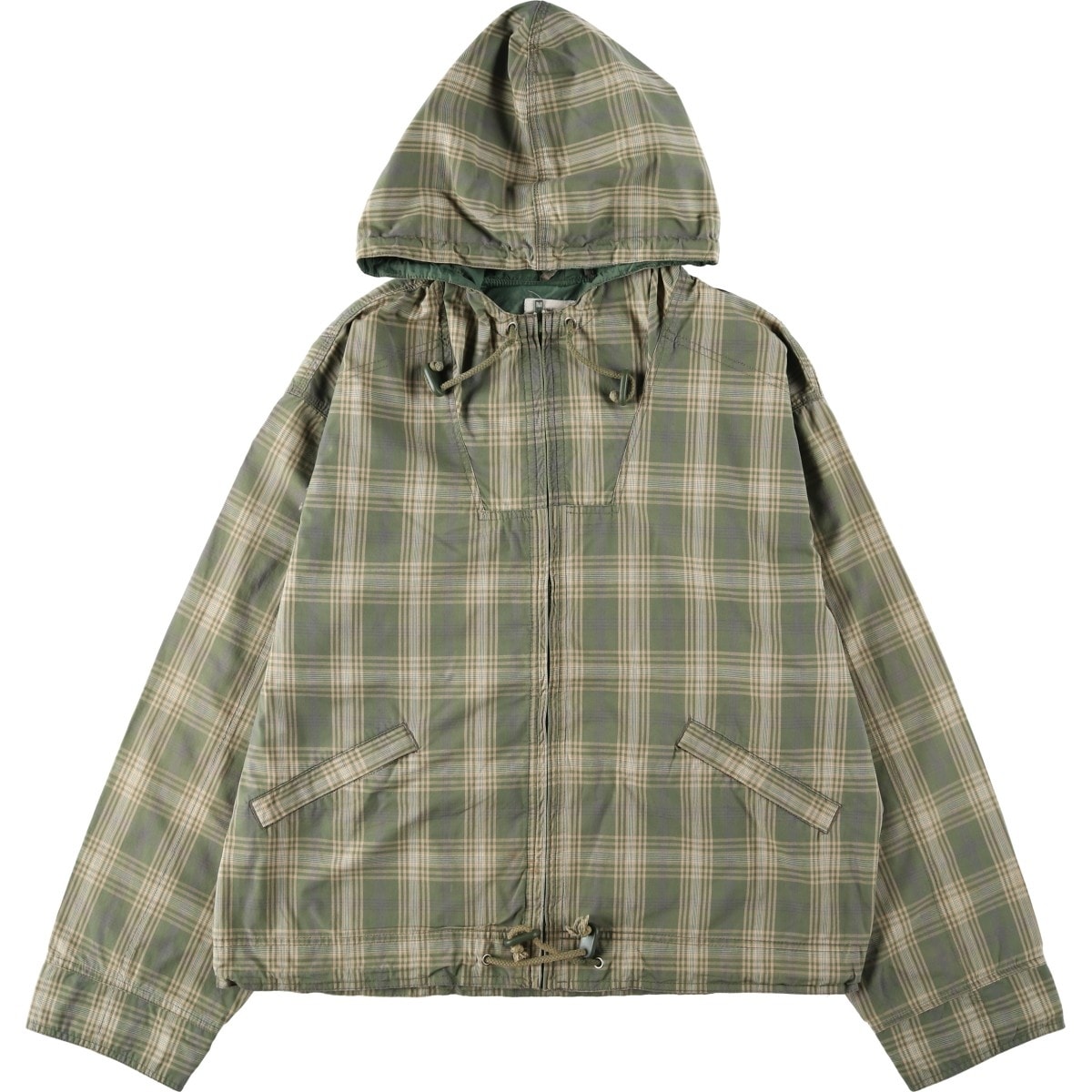 古着 ギャップ GAP チェック柄 コットンパーカー メンズM相当/eaa630219