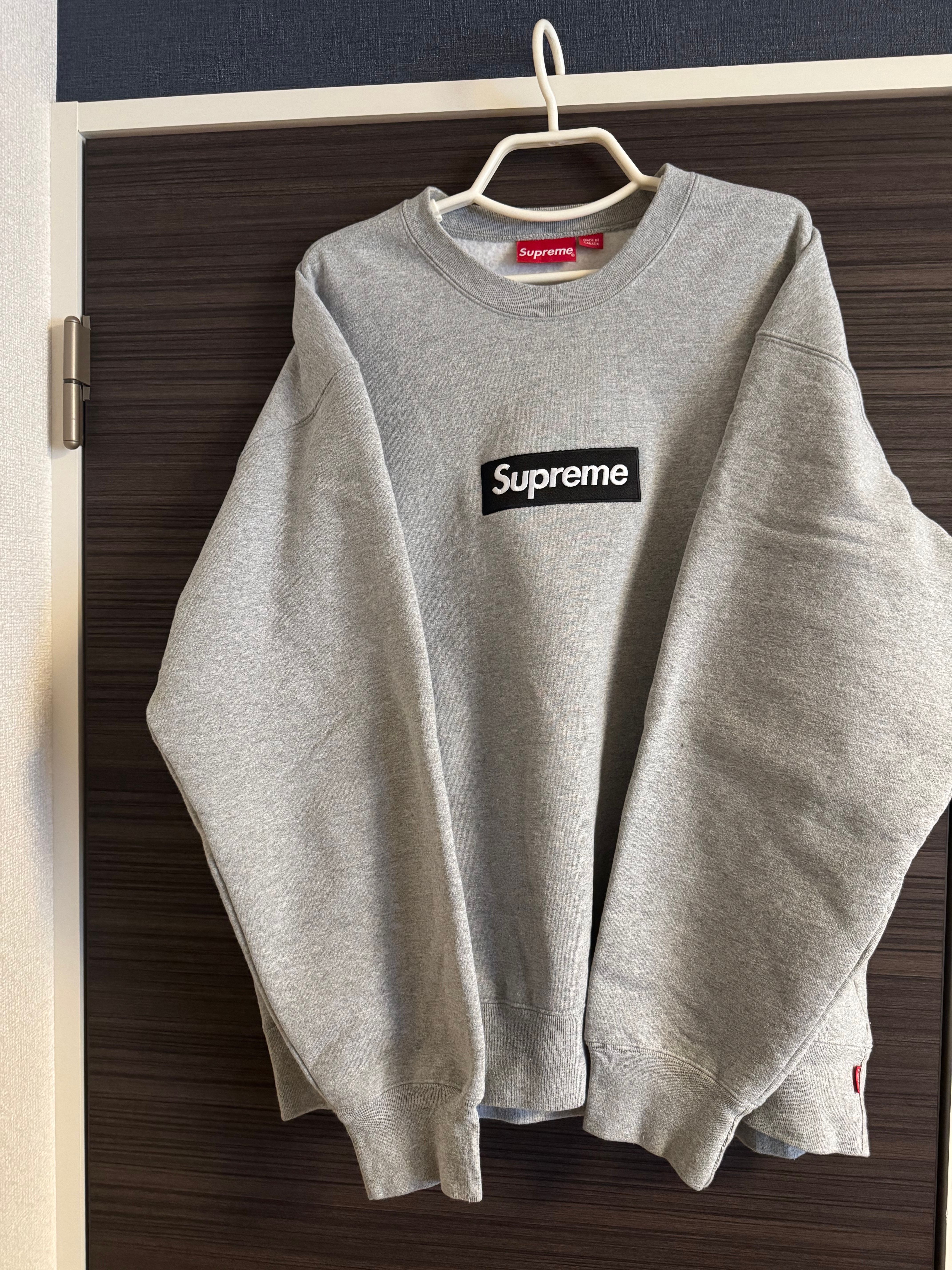 Supreme Box Logo Crewneck "Heather Grey" (22FW)