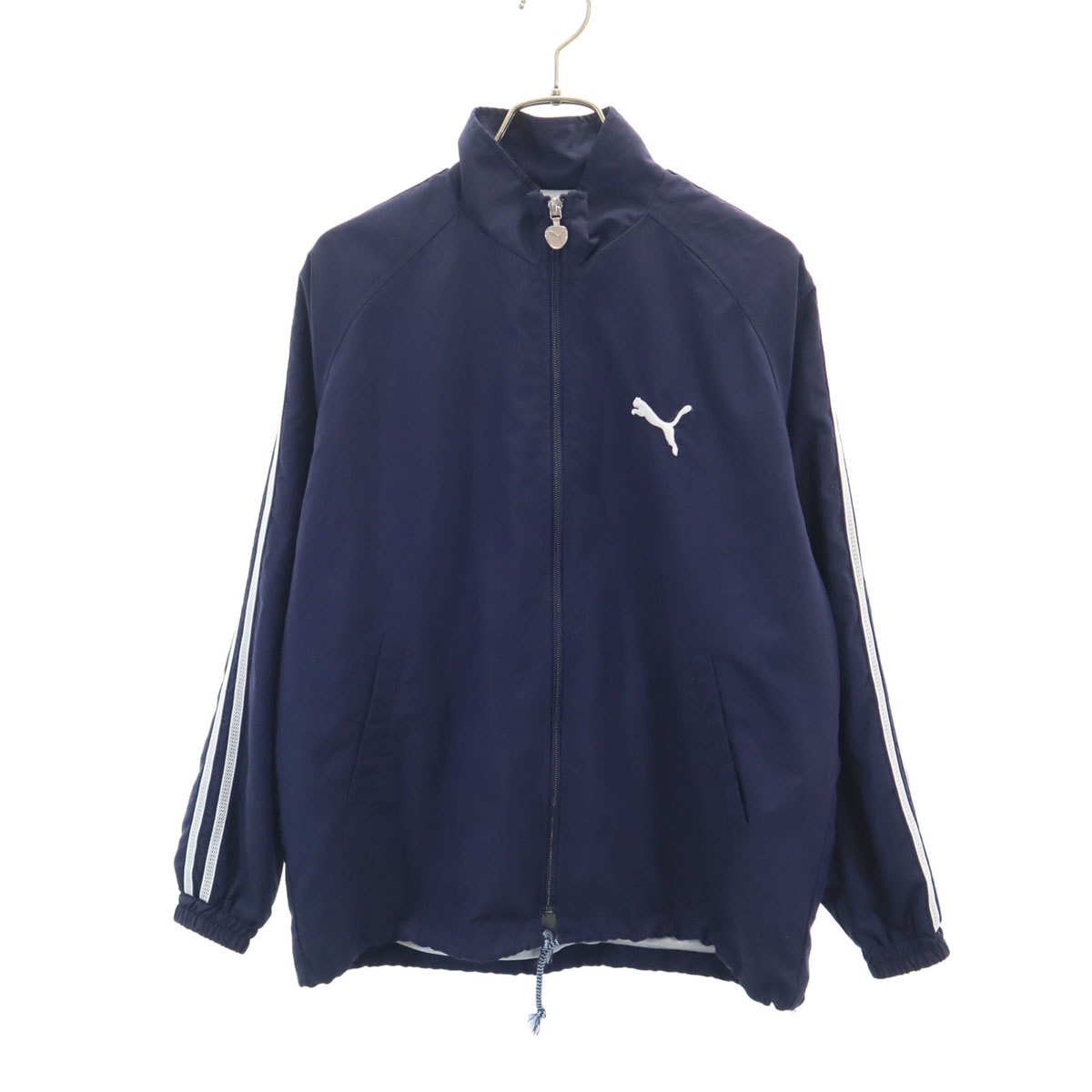 PUMA ウィンドブレーカー ジャンパー　ヴィンテージ　ネイビー　レア B (目立った傷や汚れなし)】PUMA プーマ ウインドブレーカー M