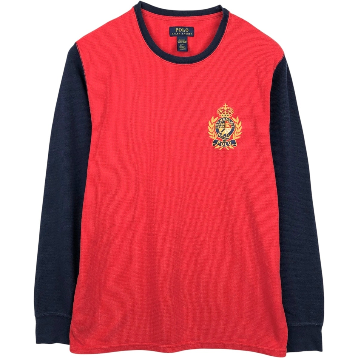 古着 ラルフローレン Ralph Lauren POLO RALPH LAUREN SLEEPWEAR サーマルロングTシャツ メンズL相当/eaa654969