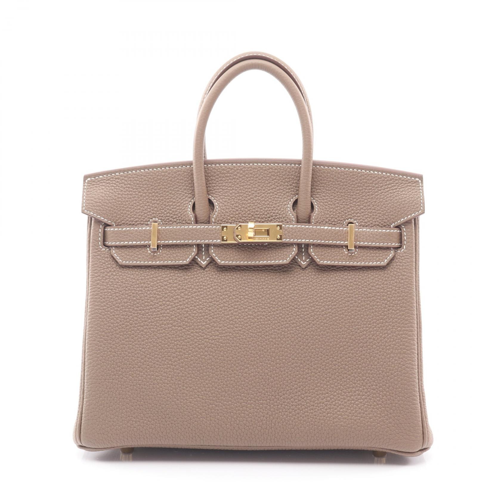 エルメス HERMES バーキン25 エトゥープ ハンドバッグ バッグ トゴ トゴ K刻印(2025年製造) レディース グレー系 【中古】