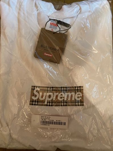 Supreme / Burberry Box Logo Tee "White"
