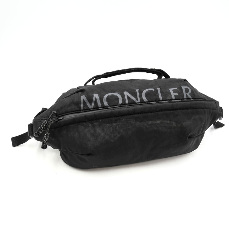 MONCLER(モンクレール)Alchemy アルケミー ベルトバッグ ボディバッグ ウエストバッグ ブラック ナイロン ロゴ メンズ ユニセックス【中古】