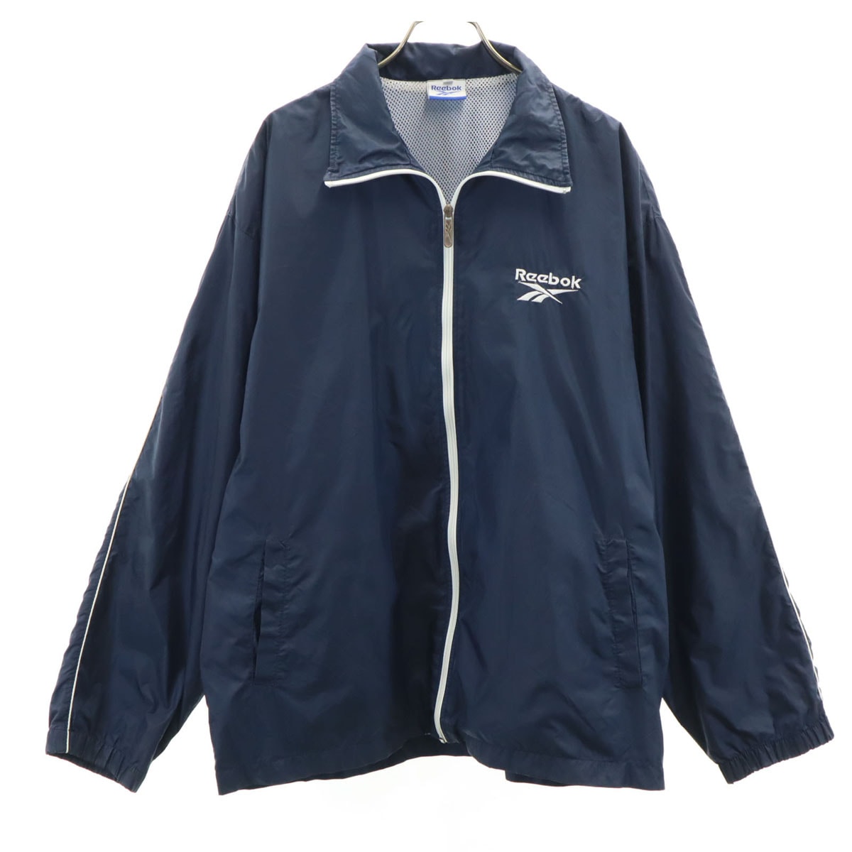 Reebok リーボック ウインドブレーカー L ネイビー 裏メッシュ ジャケット