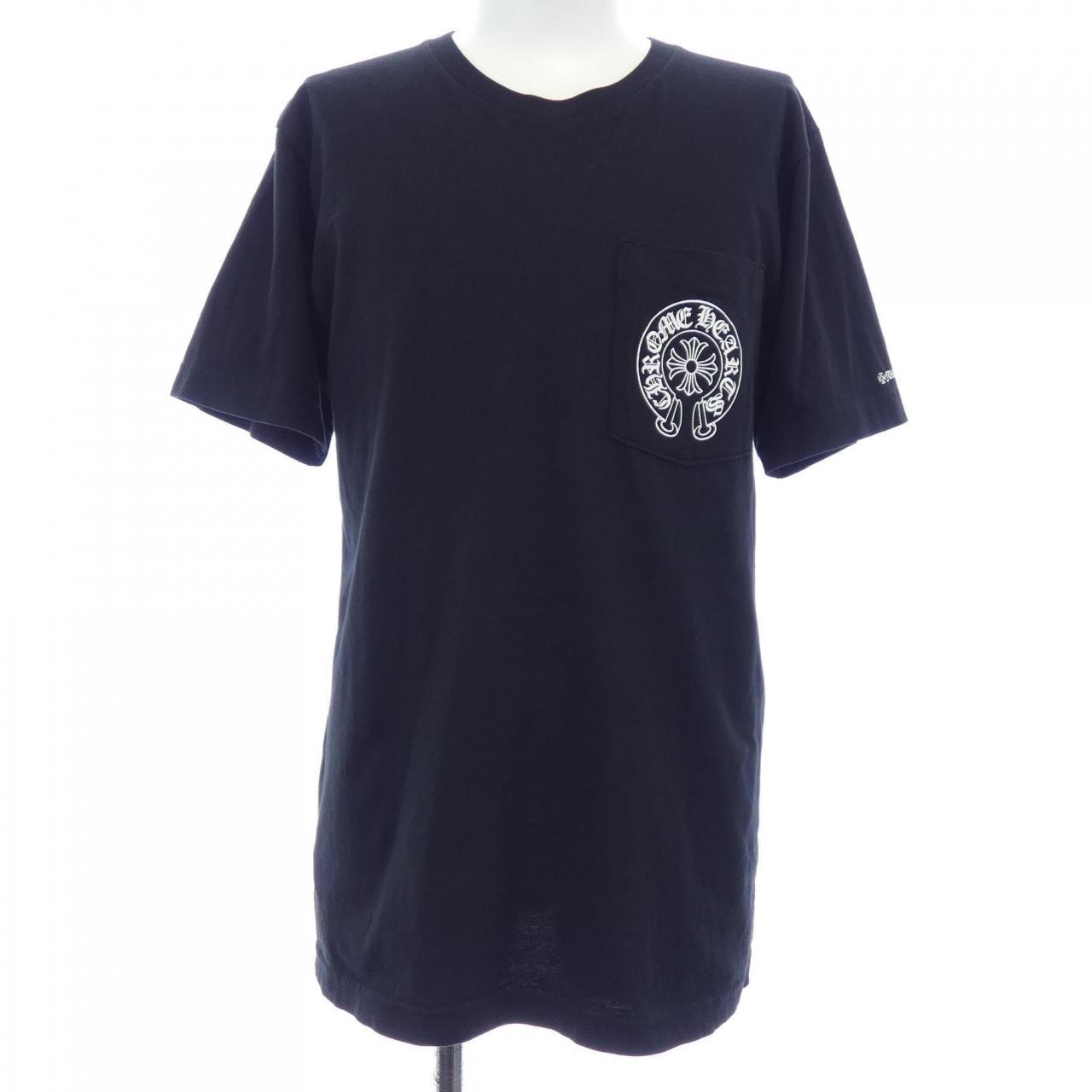Chrome Hearts Horse Shoe Logo Pocket T-Shirt Fuck You Sleeve "Black"