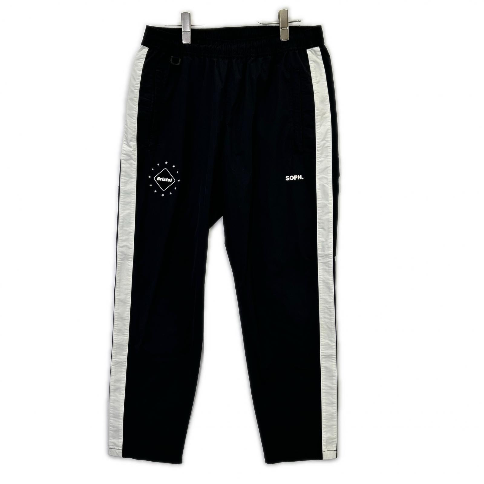 エフシーリアルブリストル ×SOPH. FCRB-222011 ブラック×ホワイト ナイロン SIDE LINE TRAINING PANTS M