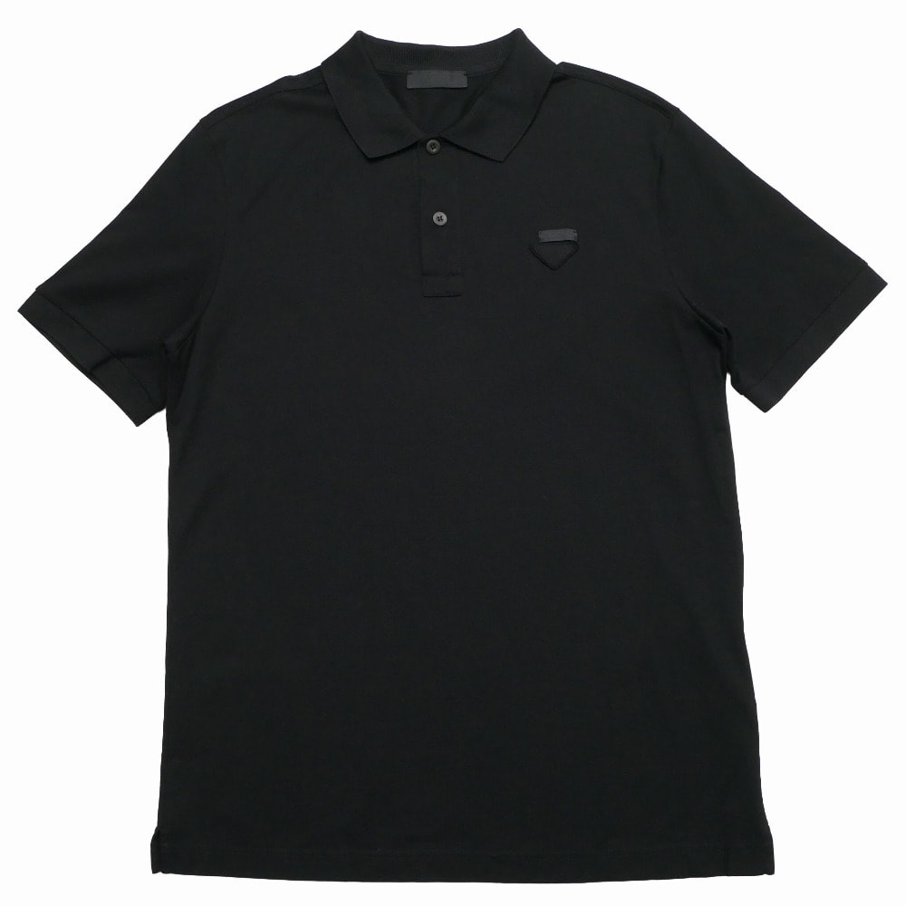 PRADA プラダ ポロシャツ サイズM トライアングルロゴ 三角ロゴ 鹿の子 半袖シャツ ブランド古着【中古】20260408/RA8939