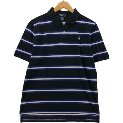 古着 ラルフローレン Ralph Lauren POLO by Ralph Lauren 半袖 ボーダー ポロシャツ レディースXL相当/eaa554841