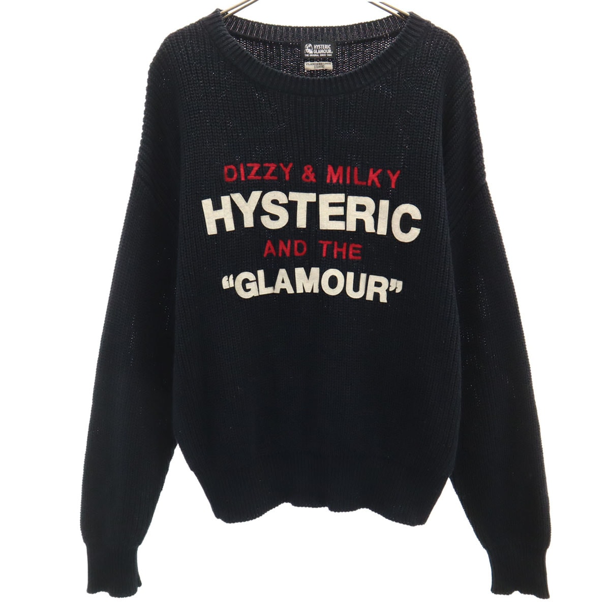 HYSTERIC GLAMOUR ヒステリックグラマー 長袖 ニット FREE ブラック セーター