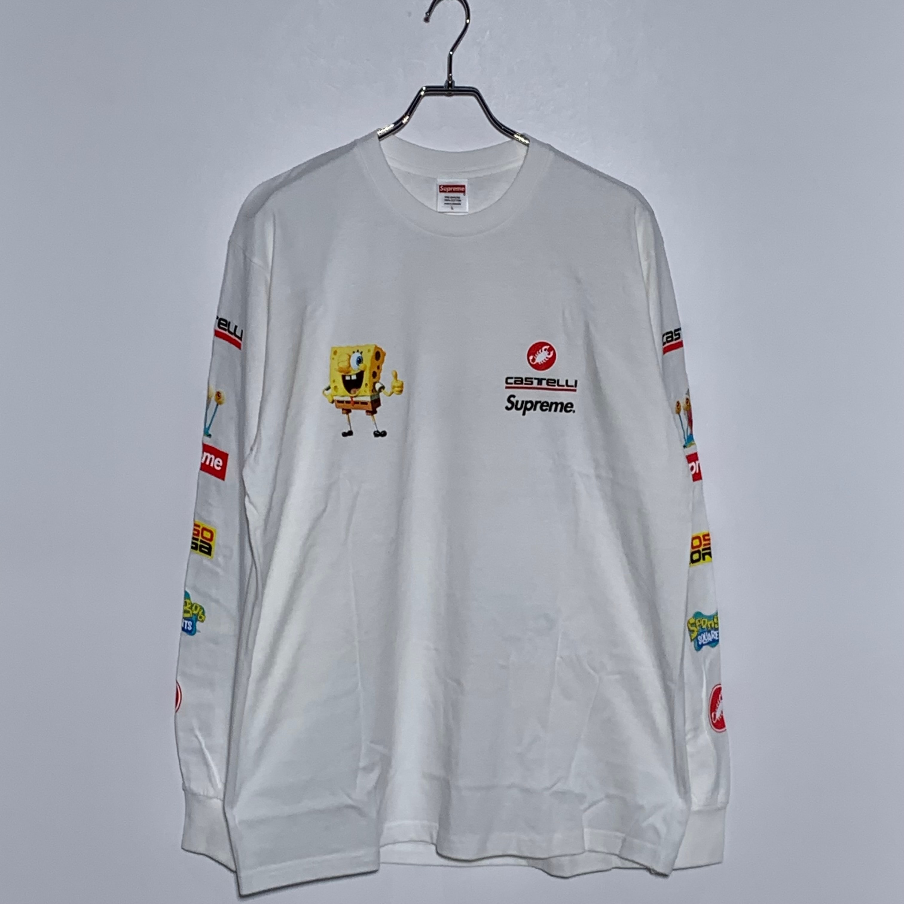 Supreme x SpongeBob Castelli Racing L/S Tee "White"