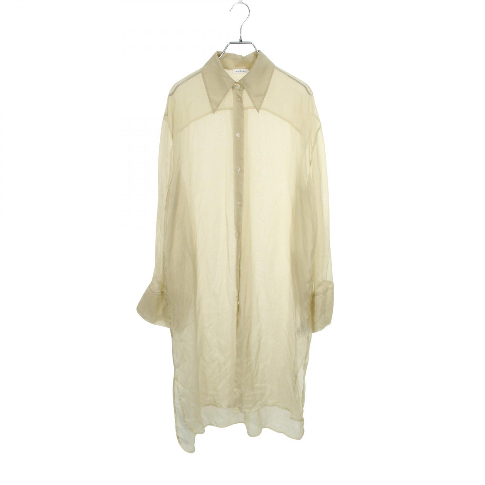 アクネストゥディオズ ACNE STUDIOS シアー ロング 衣料品 トップス シルク レディース グリーン系 【中古】