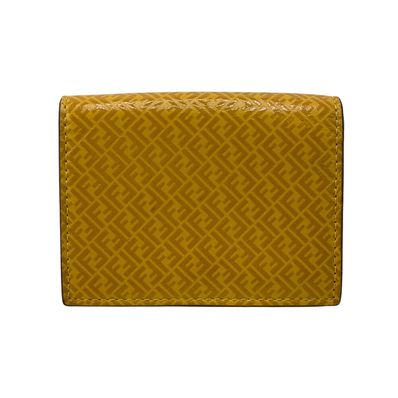 フェンディ FENDI 三つ折り財布 FFロゴ コンパクトウォレット 7M0280 イエロー