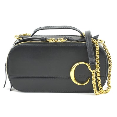 クロエ Chloe ショルダーバッグ ミニアイウェアバッグ レザー ブラック レディース【中古】 r11450i