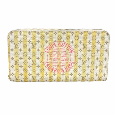 【6ia0445】ルイヴィトン 長財布 LVスタンプ ジッピーウォレット M28463 バナナ【中古】レディース