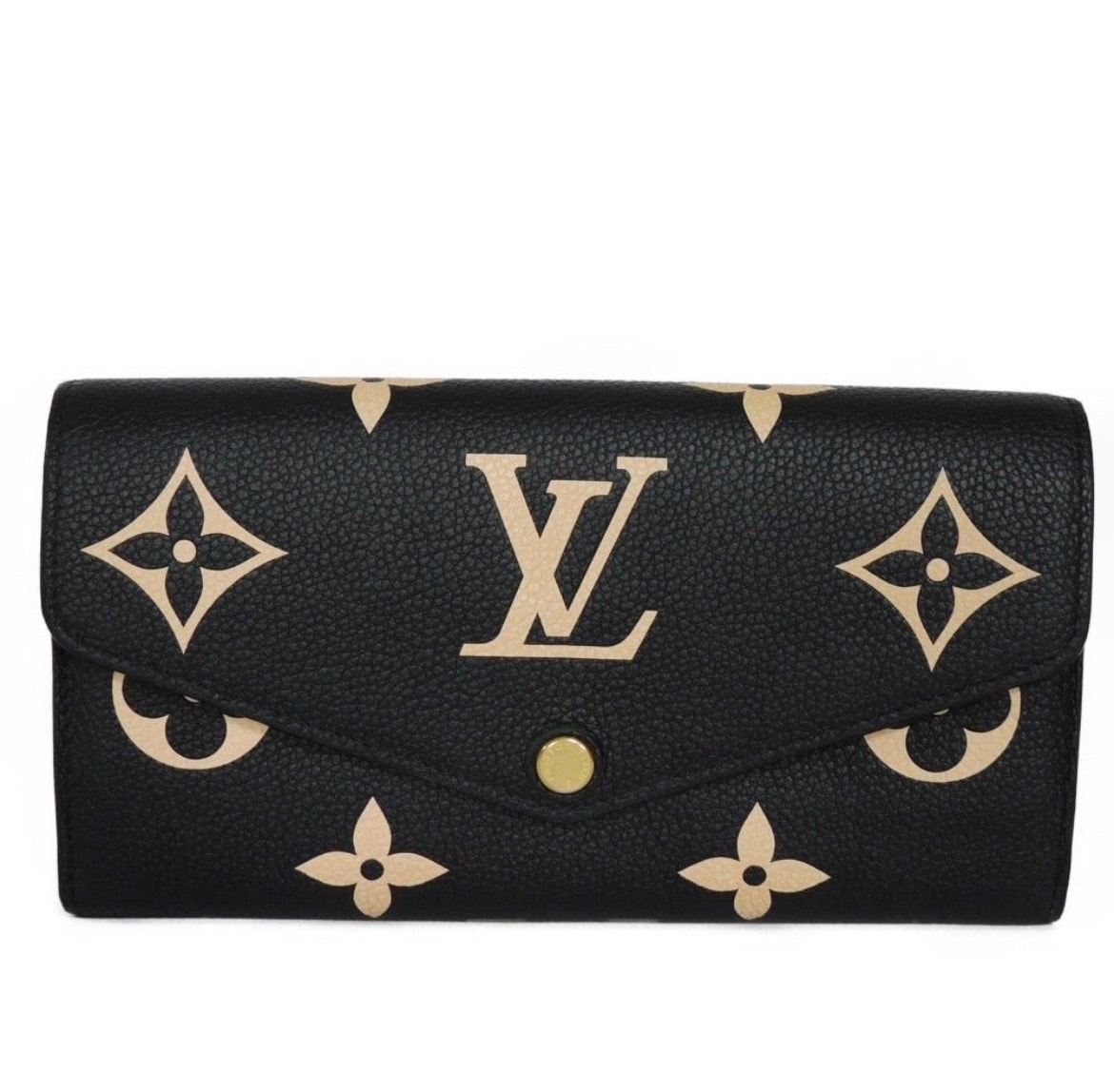 Louis Vuitton Sarah Wallet Bi-color Monogram Empreinte "Noir/Beige"