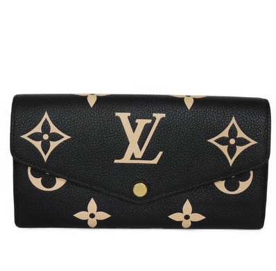 Louis Vuitton Sarah Wallet Bi-color Monogram Empreinte "Noir/Beige"