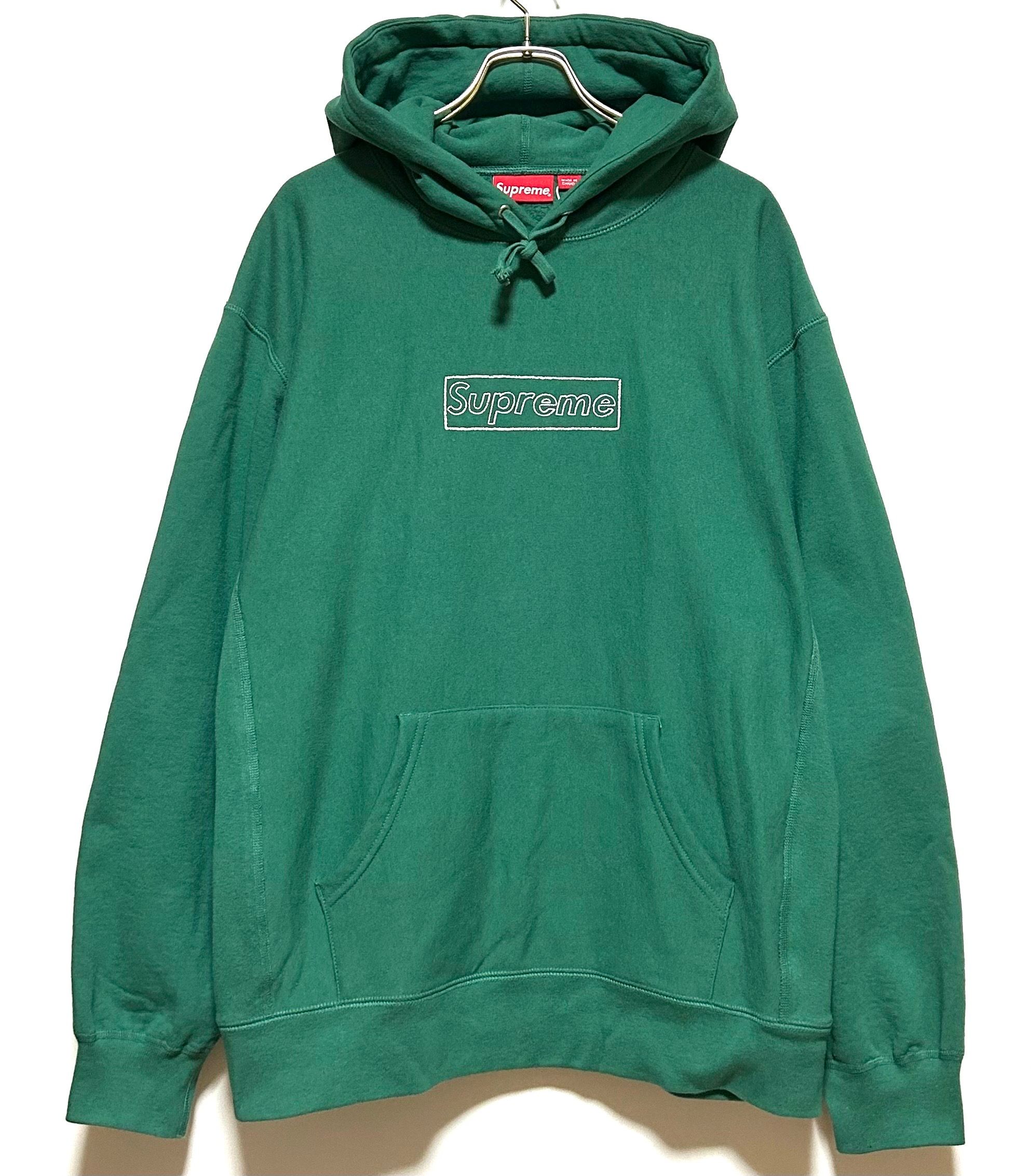 Supreme KAWS Chalk Logo Hooded Sweatshirt "Green"(2021)
