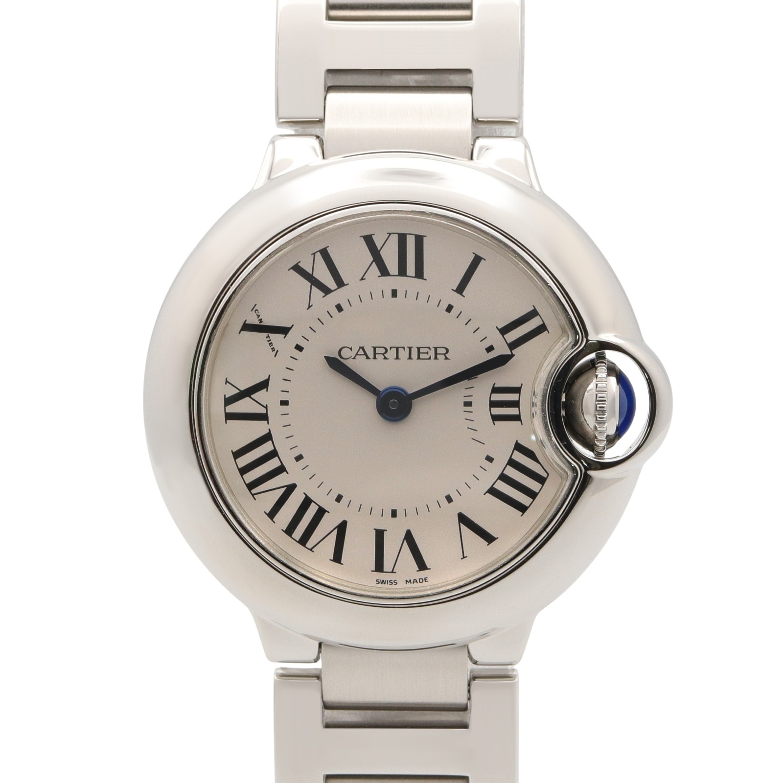 カルティエ CARTIER バロンブルー SM 腕時計 時計 ステンレススチール レディース シルバー系 W69010Z4 【中古】