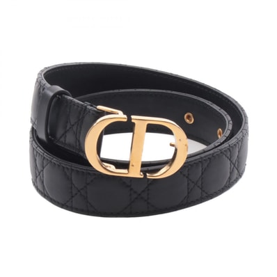 ディオール Dior 30 MONTAIGNE モンテーニュ ベルト 衣料品 レザー レディース ブラック系 B0436UWHN-M900 【中古】
