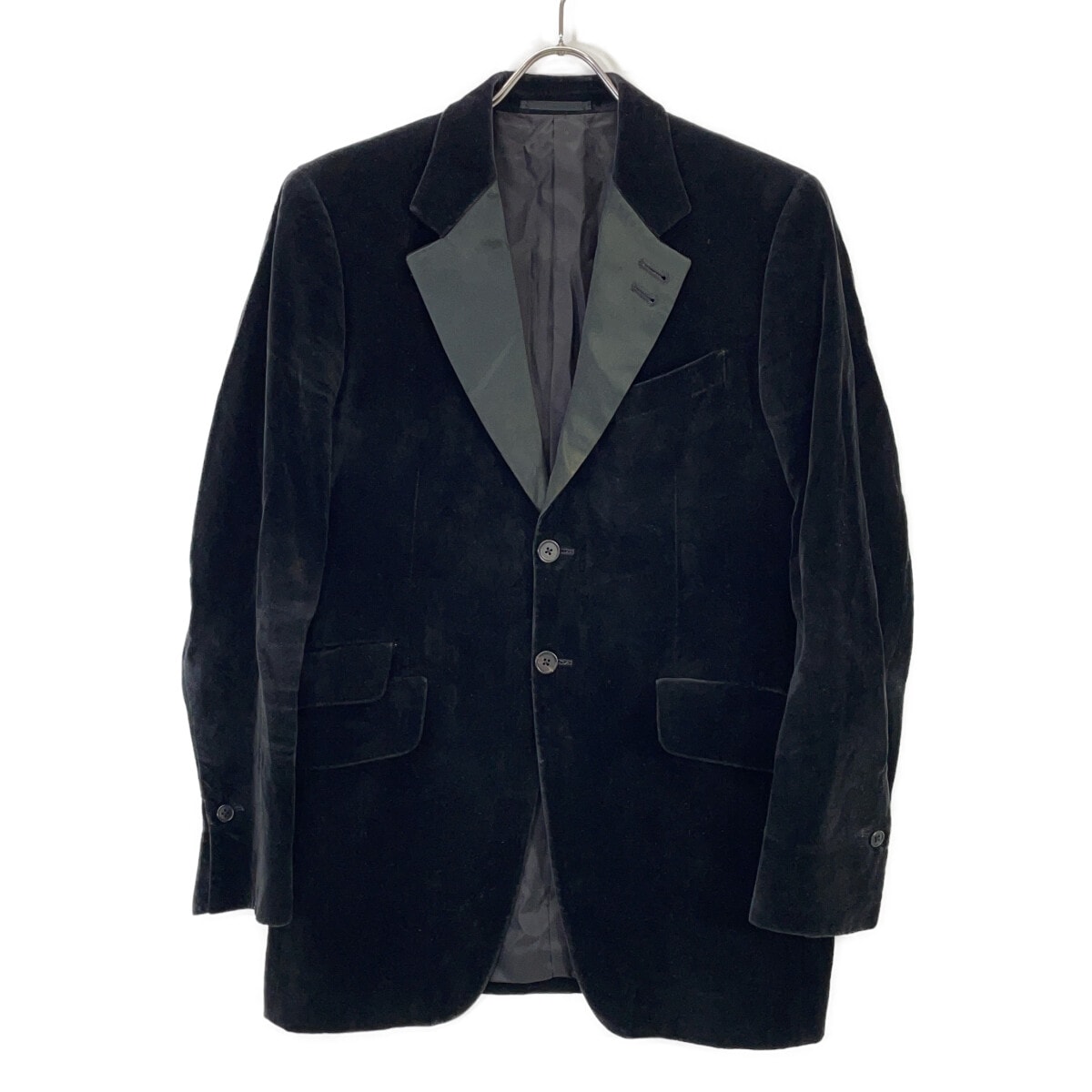 ポールスミス FS-ST-47631 ブラック 裏地フローラル柄 ベロア 2Bテーラードジャケット L