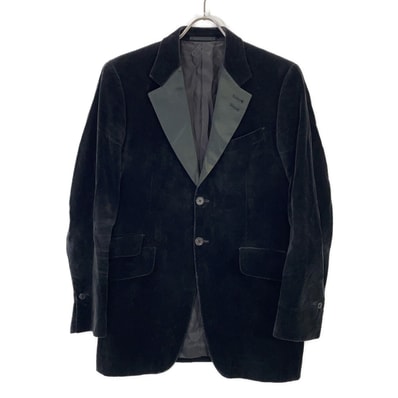 ポールスミス FS-ST-47631 ブラック 裏地フローラル柄 ベロア 2Bテーラードジャケット L