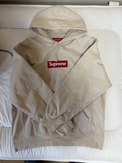Supreme Box Logo Hooded Sweatshirt "Stone" (24FW)
