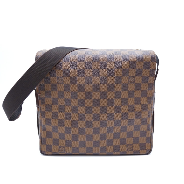 LOUIS VUITTON(ルイ・ヴィトン)ナヴィグリオ ヴィンテージ ショルダーバッグ ダミエ・エベヌ ブラウン 斜め掛け N45255 メンズ レディース【中古】