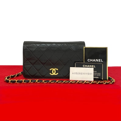 CHANEL シャネル マトラッセ ココマーク ラムスキン ショルダーバッグ ブラック
07553