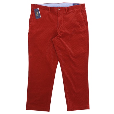 ポロ ラルフローレン 美品 ストレートフィット コーデュロイ パンツ ボトムス メンズ レッド 38/32 38/32