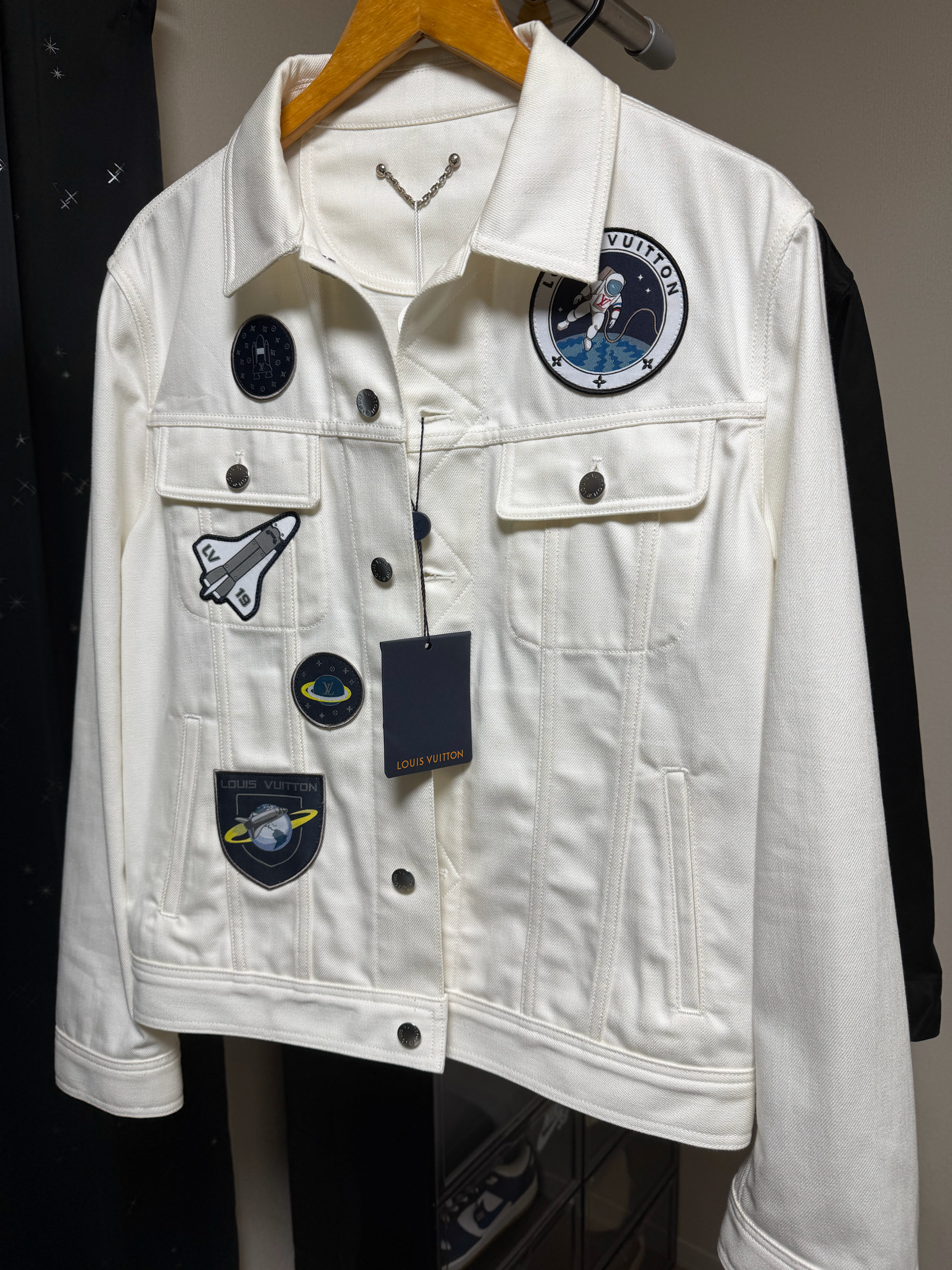 Louis Vuitton Space Appliqué Denim Trucker Jacket (19SS)
