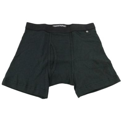 CHROME HEARTS クロムハーツ(原本無) ホースシュー刺繍 ボクサーパンツ ブラック ブラック系 L【新古品】【未使用】【中古】