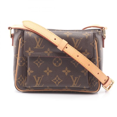 ルイ・ヴィトン LOUIS VUITTON ヴィバシテPM ショルダーバッグ バッグ PVCコーティングキャンバス レザー モノグラム レディース ブラウン系 M51165 【中古】