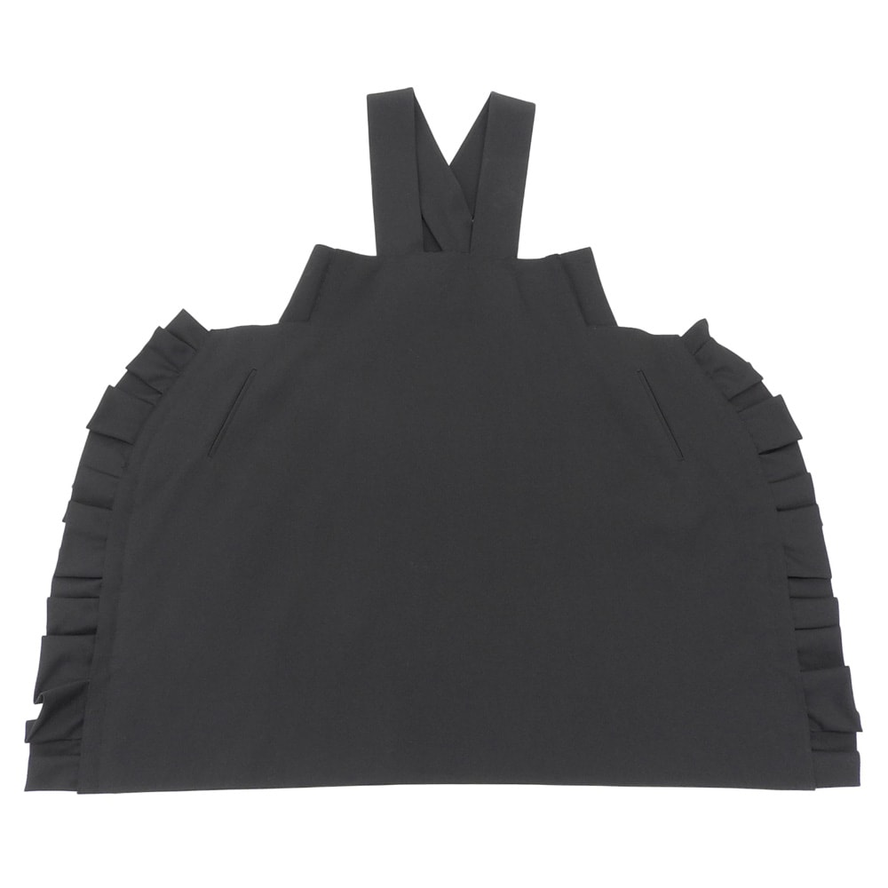 コムデギャルソン 美品 サイドフリルデザイン ジャンパースカート スカート レディース ブラック S AD2019 RD-A009 S