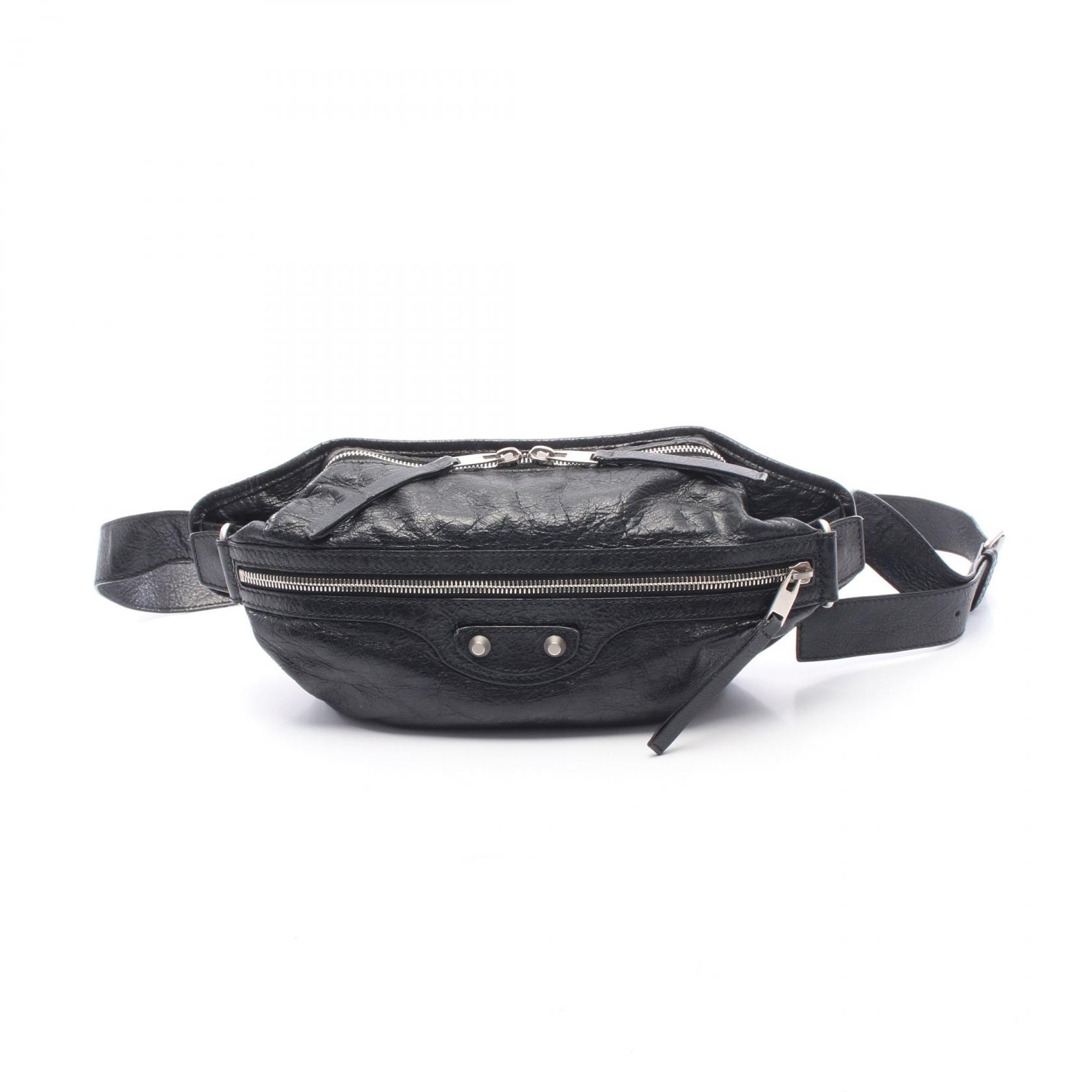 バレンシアガ BALENCIAGA クラシック ネオリフト ウエストバッグ ボディバッグ バッグ レザー メンズ レディース ブラック系 【中古】