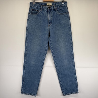 古着 エルエルビーン L.L.Bean デニムパンツ 5ポケット ジーンズ ジーパン ナチュラルフィット ライナー付き w33 L32 ブルー メンズ