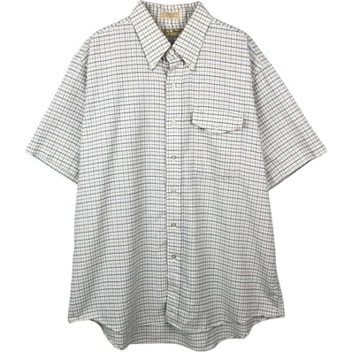 古着 80~90年代 エルエルビーン L.L.Bean 半袖 ボタンダウン チェックシャツ USA製 メンズXL相当 ヴィンテージ/eaa672673