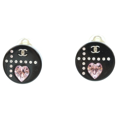 シャネル 04A ココマーク ハートラインストーン イヤリング