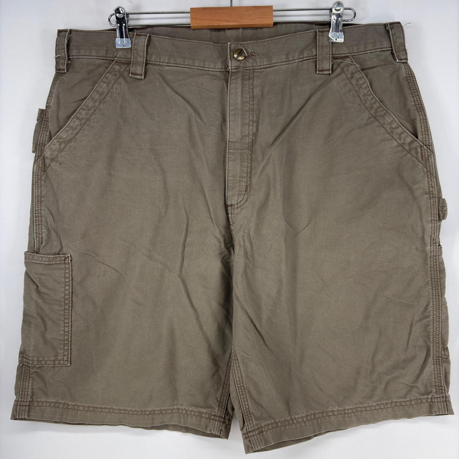 古着 カーハート Carhartt ショートパンツ ワーク ハーフパンツ ペインターパンツ 作業着 大きいサイズ ダック w40  ブラウン メンズ