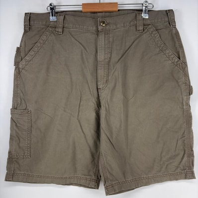 古着 カーハート Carhartt ショートパンツ ワーク ハーフパンツ ペインターパンツ 作業着 大きいサイズ ダック w40 ブラウン メンズ