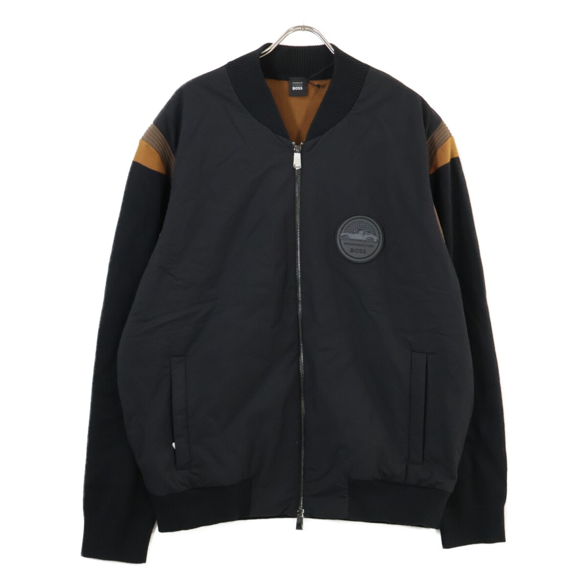 ボス 50496949 ×PORSCHE ブラック 袖切替 ブルゾン XXL