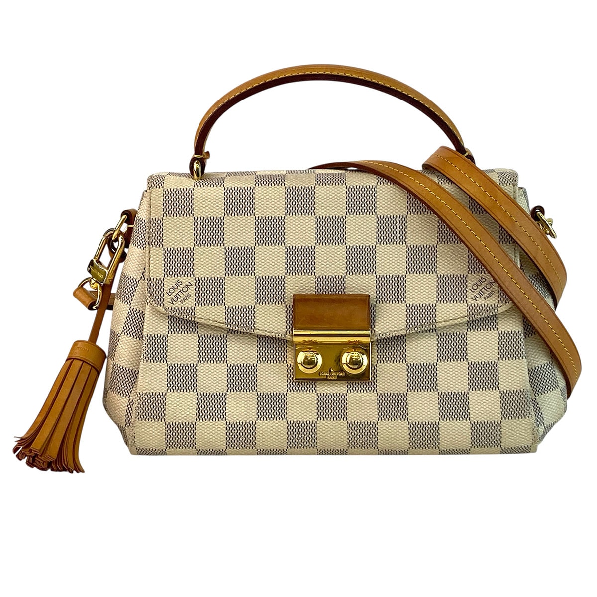LOUIS VUITTON ルイ・ヴィトン クロワゼット 2WAY  ショルダーバッグ ハンドバッグ N41581 ダミエアズールキャンバス ホワイト  レディース【中古】