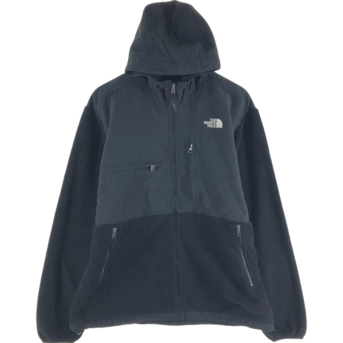 古着 ザノースフェイス THE NORTH FACE デナリフーディー POLARTEC RECYCLED リサイクルポーラテック ナイロンxフリースパーカー メンズL相当/eaa449752