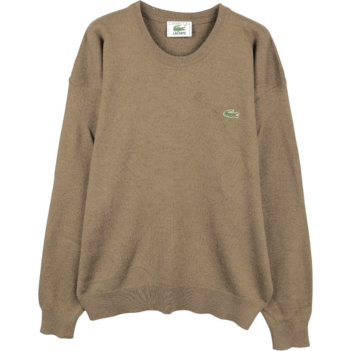 古着 ラコステ LACOSTE ウール×アクリルニットセーター スペイン製 5 メンズL相当/eaa672441