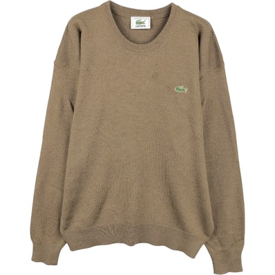 古着 ラコステ LACOSTE ウール×アクリルニットセーター スペイン製 5 メンズL相当/eaa672441